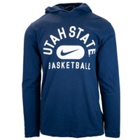 Men's nike utah state basketball navy dri-fit hoodie